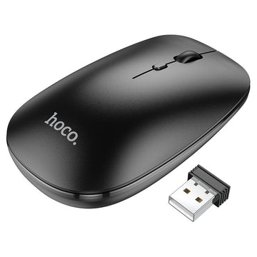 Mouse Dual Hoco GM15, BT 5.0/ Wireless 2.4G, 1.600 DPI, 4D Button, Art - Negru