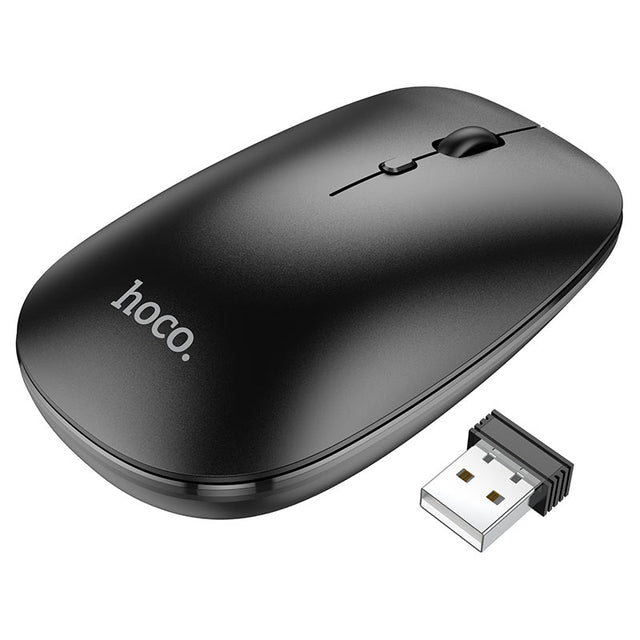 Mouse Dual Hoco GM15, BT 5.0/ Wireless 2.4G, 1.600 DPI, 4D Button, Art - Negru