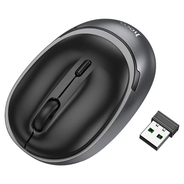 Mouse Dual Hoco GM34, BT 5.0/ Wireless 2.4G, 1.600 DPI, 4D Button, Nuevo - Negru / Gri