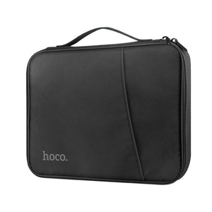 Geanta pentru laptop 12.9 inch Hoco GT2, din Material Textil, cu Microfibra, Simple Series - Negru