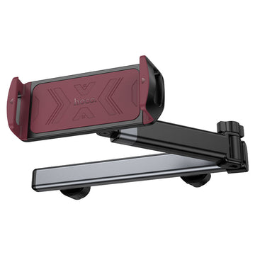 Suport Auto Tableta Hoco H69 pe Tetiera, cu Tija Telescopica - Negru / Rosu