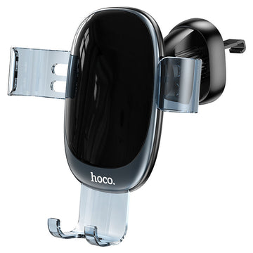 Suport Auto Hoco H7, cu Cleme Laterale, Montaj Ventilatie, AutoGravity, Pull Hook - Gri