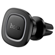 Suport Auto Hoco H72, Magnetic, Montaj Ventilatie, MagRing Magnet, Metallic - Gri / Negru