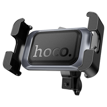 Suport Moto/Bike Hoco H82, Cleme Laterale, Montaj Ghidon, Fixed Corners, Black Metal - Gri