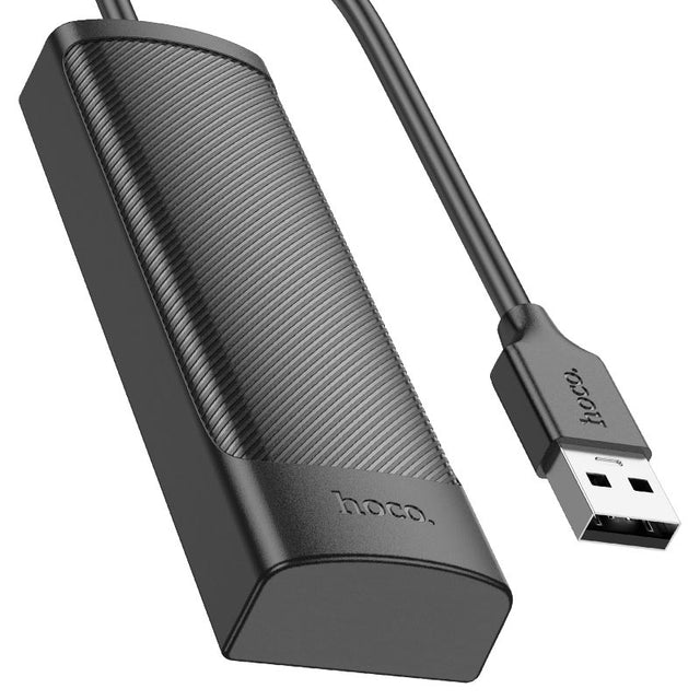 Hub USB Hoco HB41, Multiport, USB-C la 3 X USB-A 3.0, USB-A 2.0, 480Mps, 20cm - Negru