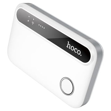 Router Wireless Portabil HOCO HI41, WIFI 6, 150 Mbps, Micro-SIM, 2100 mAh - Alb