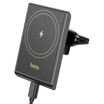 Suport Auto cu Incarcare Wireless Hoco HW19, Ventilatie, Fast Charging - Negru