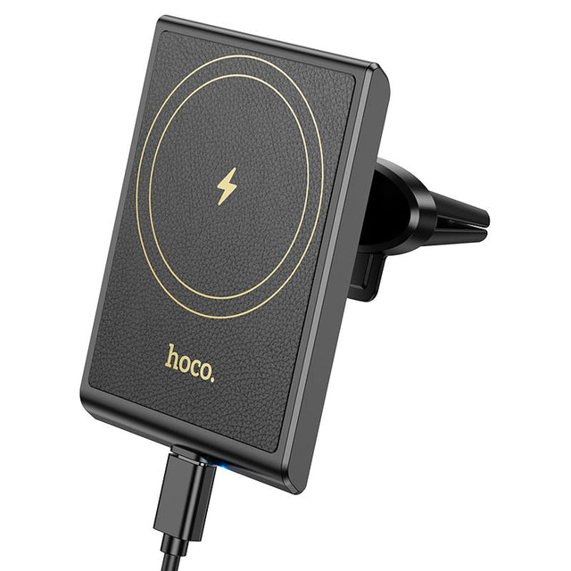 Suport Auto cu Incarcare Wireless Hoco HW19, Ventilatie, Fast Charging - Negru