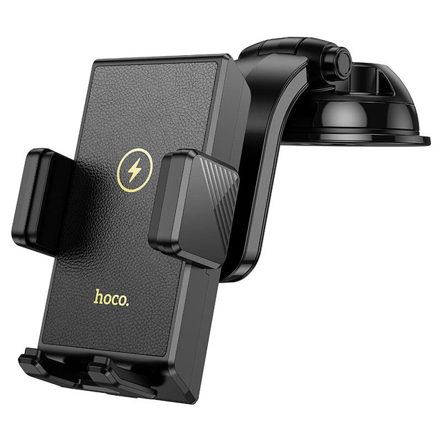 Suport Auto cu Incarcare Wireless Hoco HW22, cu Cleme Laterale, Montaj Bord, AutoGravity -