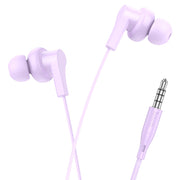 Casti cu Fir Hoco M114, In Ear, 3.5mm, 1.2m, Mic & Volume Key - Mov