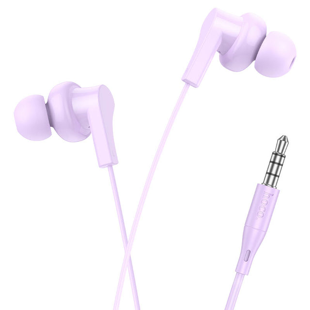 Casti cu Fir Hoco M114, In Ear, 3.5mm, 1.2m, Mic & Volume Key - Mov
