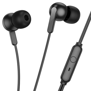 Casti cu Fir Hoco M124, In Ear, Jack 3.5mm, Microfon - Negru