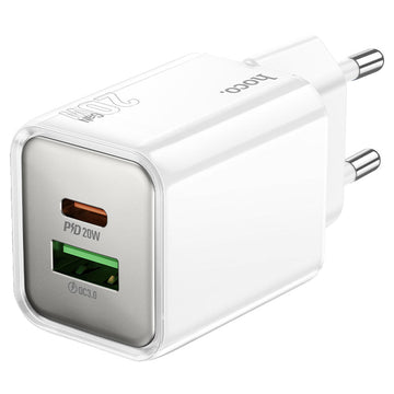 Incarcator Retea Hoco N46, PD20W, 1xUSB-C, 1xUSB-A - Alb