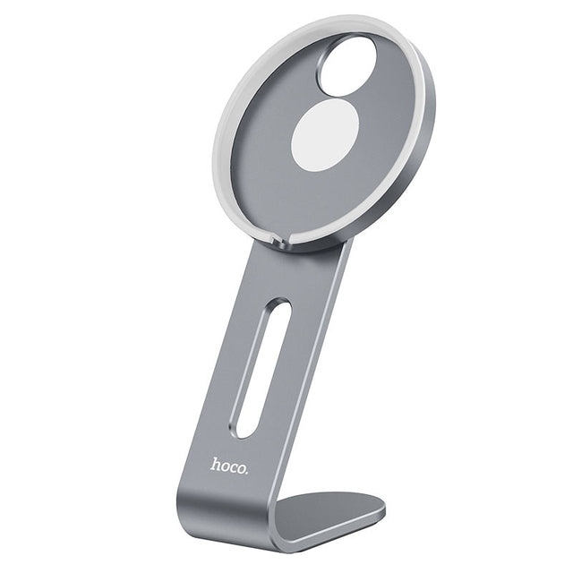Suport Birou Hoco PH44, Magnetic, pentru Incarcator MagSafe, Desktop Stand - Argintiu