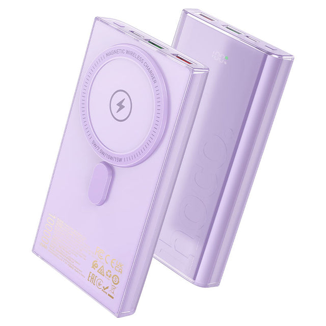 Baterie externa Hoco Q22, Wireless, 1xUSB-C PD, 2xUSB-A, QC 3.0, Display LED, 10000mAh - M