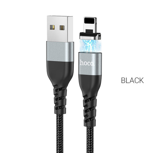 Cablu Date si Incarcare Hoco U96, USB-A la Lightning, 18W, 2.4A, 1m - Negru