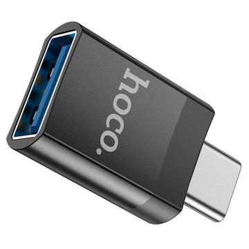 Adaptor OTG Transfer Hoco UA17, USB-A la Lightning - Negru