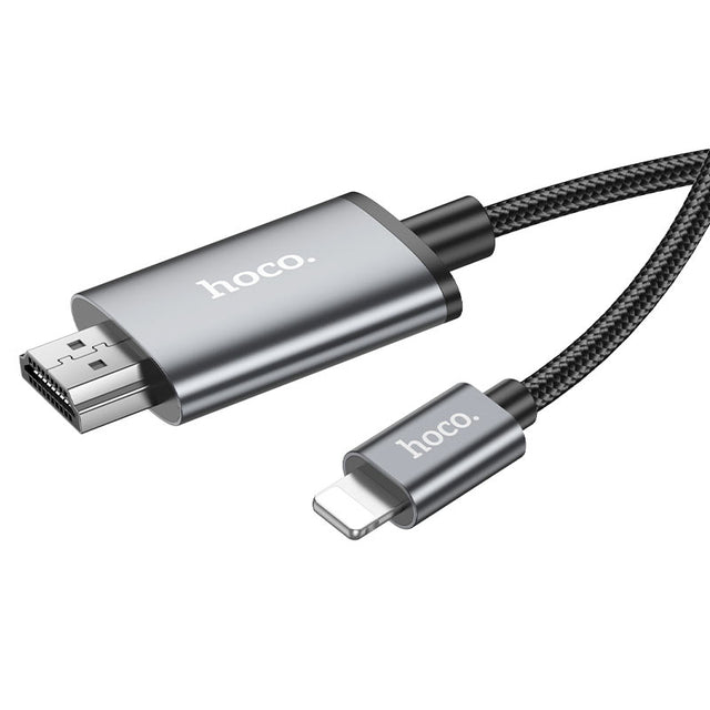 Cablu Audio si Video Hoco UA27, Lightning la HDMI, HD 1080P, 2m - Gri
