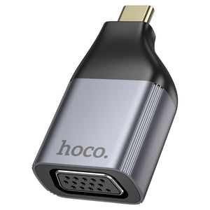 Adaptor OTG Transfer Hoco UA34, USB-C la VGA, Video Transfer, 2K, 60H - Gri