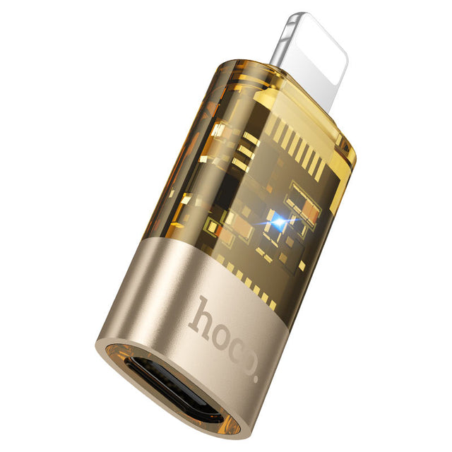 Adaptor OTG HOCO UA36A, Transfer/Incarcare, Lightning la USB-C, 5V/2A - Negru