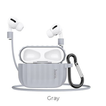 Husa Silicon Hoco WB20 pentru AirPods Pro, pentru Carcasa - Gri