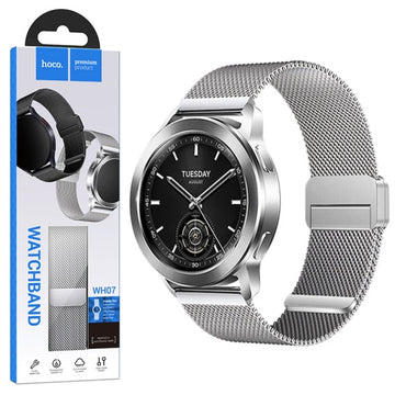 Curea Metalica Hoco WH07, Universala, Conectori 20 Mm, Magnet, Stainless - Milanese argintiu