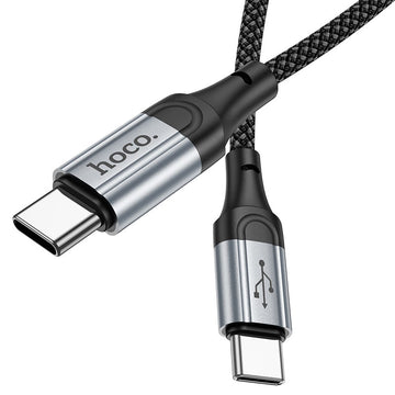 Cablu Date si Incarcare Hoco X102, USB-C, PD60W, QC3.0, 3A, Braided, 1m - Negru