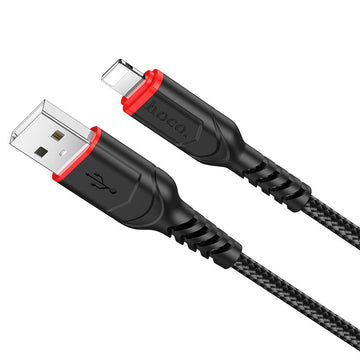 Cablu Date si Incarcare Hoco X59, USB-A la Lightning, 18W, 2.4A, 2m - Negru