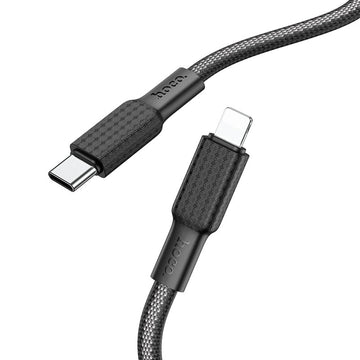 Cablu Date si Incarcare Hoco X69, USB-C la Lightning, PD20W, QC3.0 - Negru / Gri