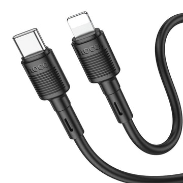 Cablu Hoco X83 Victory, USB-C la Lightning, 20W, 1m - Negru