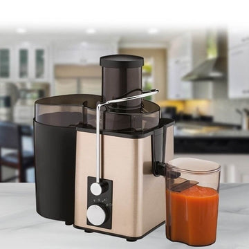 Hoffmans HM620 – Storcator fructe si legume 800W, 600ml, negru-auriu