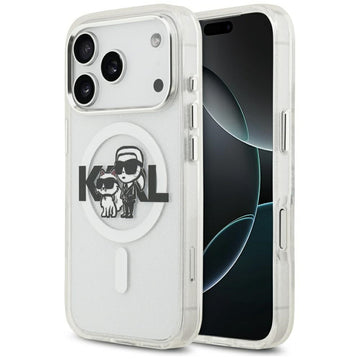 Husa Karl Lagerfeld pentru APPLE iPhone 17 Pro - MagSafe, Rezistenta, TPU cu sclipici, Transparent