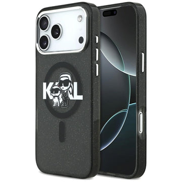 Husa Karl Lagerfeld pentru APPLE iPhone 17 Pro Max - MagSafe, Rezistenta, TPU cu sclipici, negru