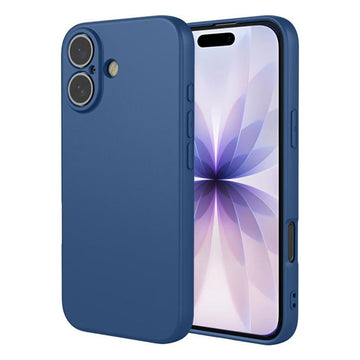 Husa Soft pentru iPhone 17, MicroFiber, TPU - Bleumarin