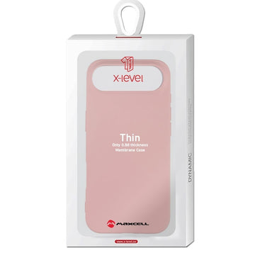Husa X-Level Thin pentru iPhone 17 Air, Thin Series, SoftTouch - Roz