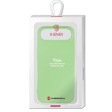 Husa X-Level Thin pentru iPhone 17 Air, Thin Series, SoftTouch - Verde menta