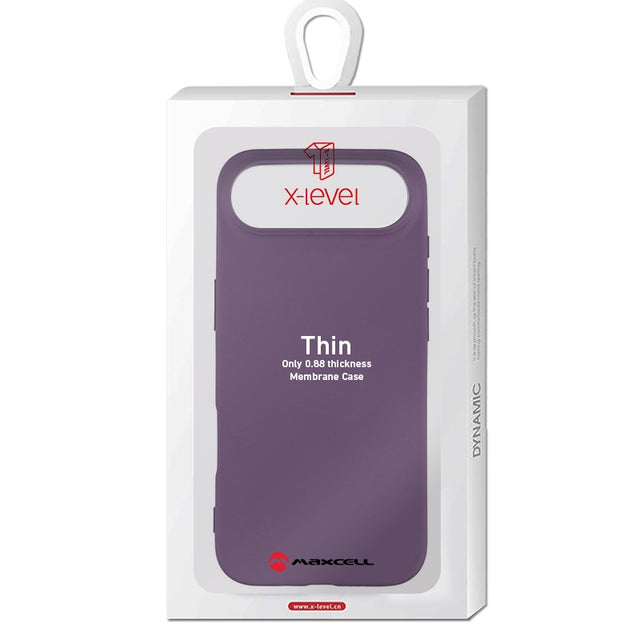 Husa X-Level Thin pentru iPhone 17 Air, Thin Series, SoftTouch - Mov