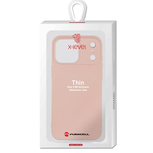 Husa X-Level Thin pentru iPhone 17 Pro Max, Thin Series, SoftTouch - Roz