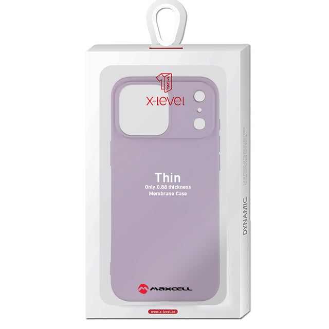 Husa X-Level Thin pentru iPhone 17 Pro Max, Thin Series, SoftTouch - Lila