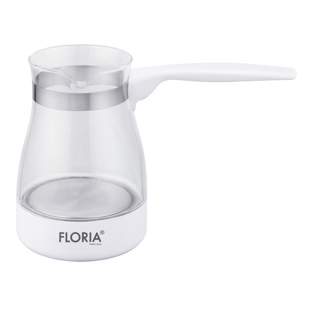 Ibric electric 800W, Floria ZLN8139, 0.5L, carcasa din sticla, alb