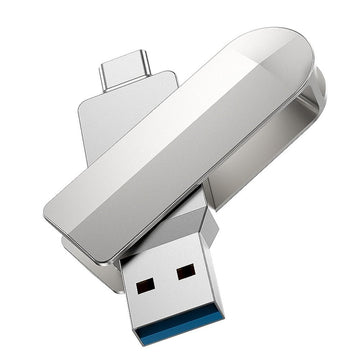 Stick Hoco UD10, Memory Stick, 16GB, Dual USB-C + USB-A 3.0, High Speed, Flash Drive - Argintiu