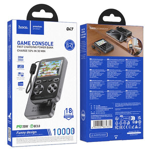Baterie externa Hoco Q47, cu Game Conse, PD20W, 1xUSB-C 10000mAh - Gri metalic