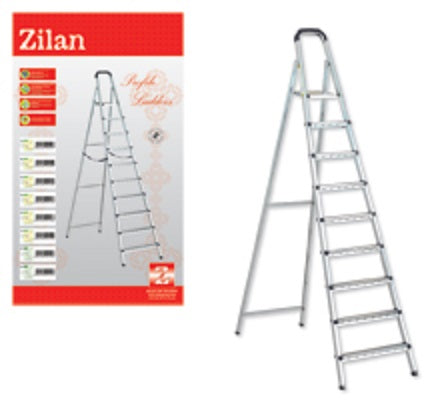 Scara metal Z-TOOLS ZLN1206, 8+1 trepte, pliabila