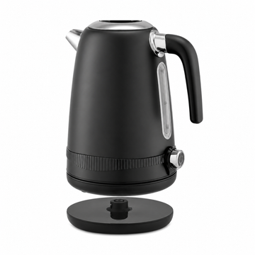 Fierbator Electric Zilan cu Afisaj Digital si 7 Trepte de Temperatura - de la 40 la 100 de Grade, Baza Rotativa 360, Functie de Mentinere la Cald - 2200 W, 1,7 L, Inox Negru