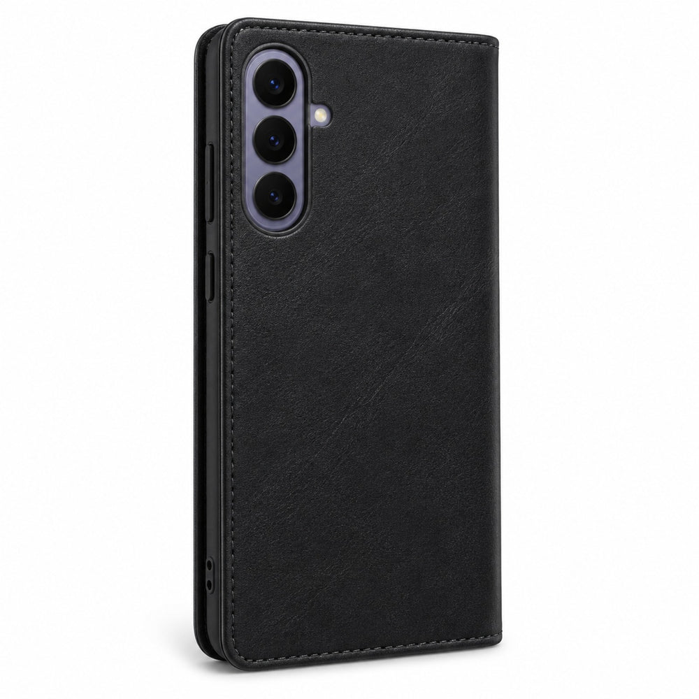 Husa Flip Piele pentru Samsung S26, Deluxe, Magnetic Wallet - Negru