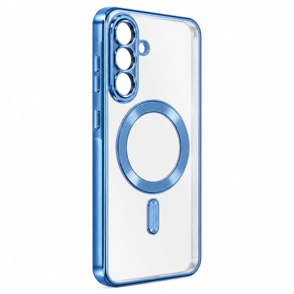 Husa Plating pentru Samsung S26 Plus, Silicon cu MagSafe, ElectroEdge - Albastru