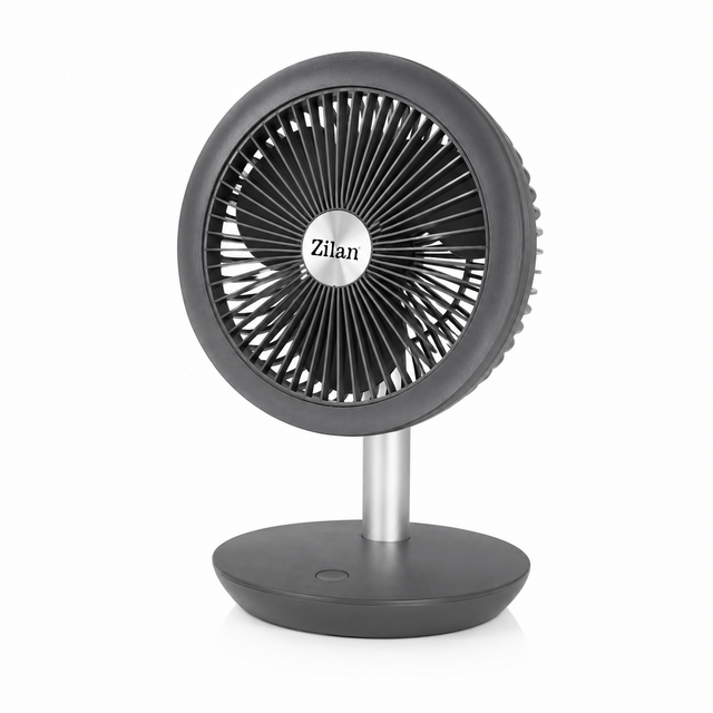 Ventilator de Birou Reincarcabil Zilan cu 4 Viteze, Oscilati - imagine 1