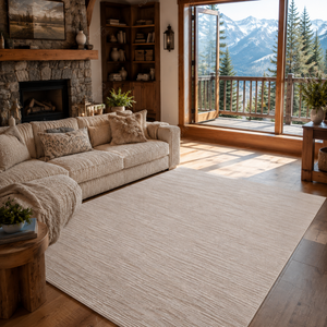 Covor Lirofe Stone Loft Crem Bej - Efect Marmura Stralucitor Modern - Living, Sufragerie, Dormitor, Bucatarie, Hol - Fir Scurt 11 mm, Usor de Curatat