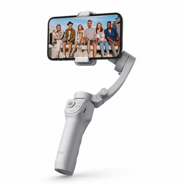 Stabilizator gimbal pentru telefon XO SS17, 3 axe, urmarire faciala, pliabil, gri