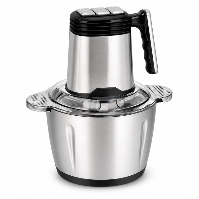 Tocator electric Hoffmans HM-8832, 1800W, bol inox 3.5L, 4 lame otel inoxidabil, argintiu/negru - imagine 1